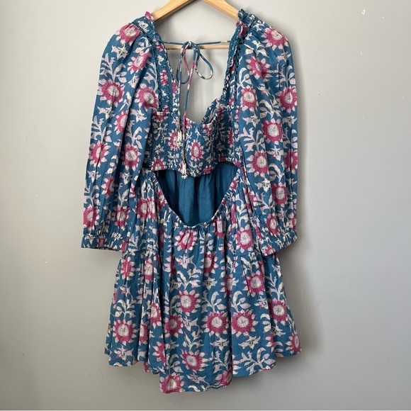 Free People Sacha River Combo Floral Print Mini Dress Size Small - Picture 11 of 15
